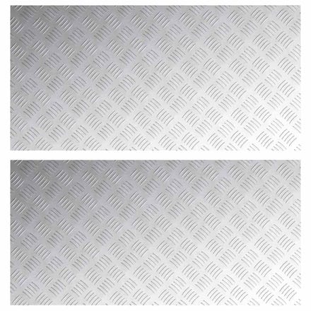 vidaXL - Trapmatten - 2 - st - 100 - x - 50 - cm - Zilver - Aluminium - Rechthoekig