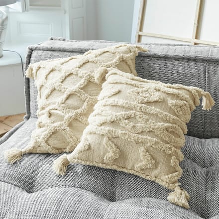 LOBERON Kussenhoes set van 2 Linares crème