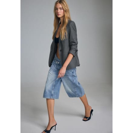 Stradivarius Blazer met knoop  Donkergrijs M