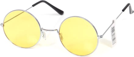Mega hippie bril geel - hippie 60s