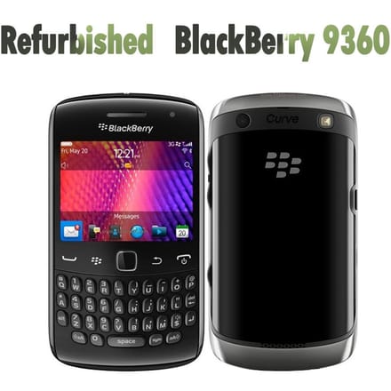 Téléphone Mobile BlackBerry Curve 9360 Rénové RÉSEAU 3G 512 Mo RAM 512 Mo ROM Avec 1 SIM simple set blanc