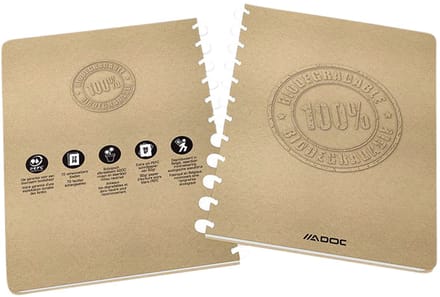 Schrift adoc bio a4 ruit 5x5mm 144pag 90gr kraft | 10 stuks