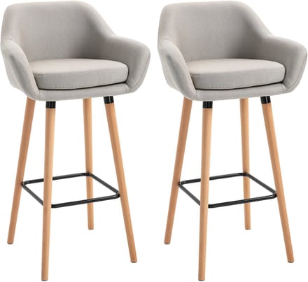 HOMCOM Barhocker mit Fußstütze 835-141