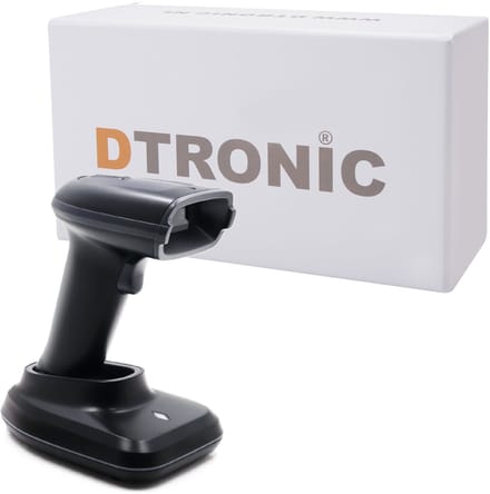 DTRONIC – DT3423 Draadloze Barcode Scanner – Bluetooth & 2.4G – Met Oplaadstandaard – QR & 2D Scanner – Plug & Play