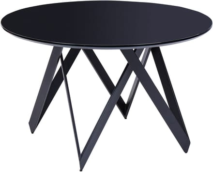 OXHILL - Ronde eettafel - Zwart - 90 cm - MDF