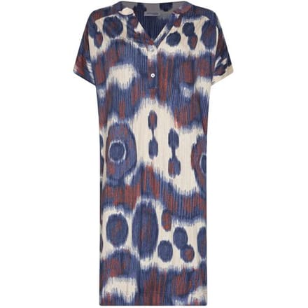 Pastunette Premium - Nachthemd - Indigo Flow - Katoen/Modal - Blauw/Beige - Maat 36