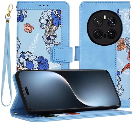 Hoesje geschikt voor HONOR Magic7 Pro - Techsuit FlipCraft Book Wallet Case met koord - Vibrant Blue