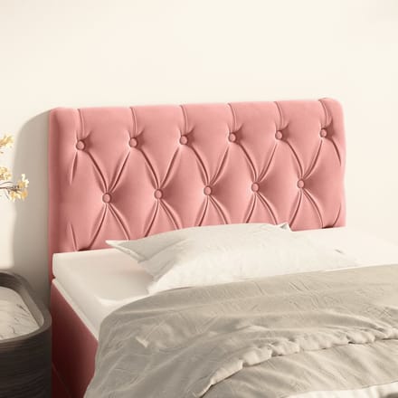 vidaXL - Hoofdbord - 80x7x78/88 - cm - fluweel - roze