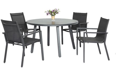 Oosterik home - Diningset Pinerolo Chieri Grey