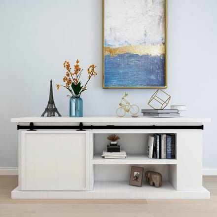 vidaXL - Ophangset - voor - minischuifdeur - 183 - cm - koolstofstaal