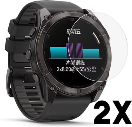 Screenprotector Garmin Fenix E 47 mm – 2-Pack – Gehard glas screenprotector – Hoge kwaliteit screen protector – Garmin Fenix E Accessoire – Tempered Glass 9H Bescherming – 2 stuks – TechDefend