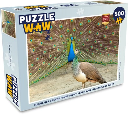 Puzzel Pauwen - Vogels - Veren - Legpuzzel - Puzzel 500 stukjes