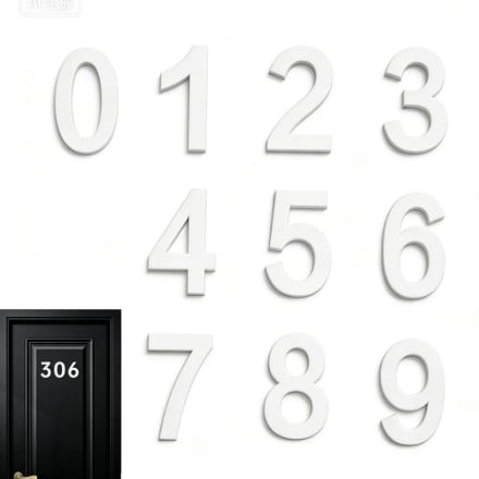Dailygoods - Acryl Deurnummer Sticker voor Adres en Appartement