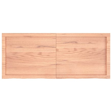 vidaXL - Tafelblad - 120x50x(2-6)cm - behandeld - massief - eikenhout - lichtbruin