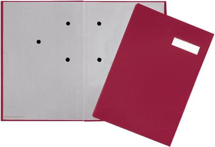 Unterschriftsmappe Kunststoff 20 F�cher rot