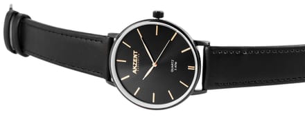 AKZENT Herenhorloge kunstleer Lawin, 3 ATM
