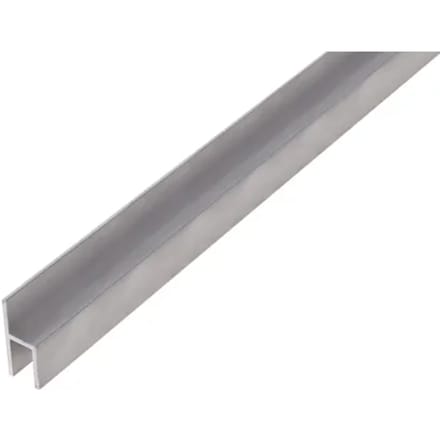 Alberts H-profiel - Aluminium Zilver - 26x11x1,5mm 1m