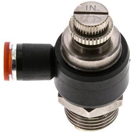 L-stuk Regelventiel 8 mm - G1/2'' Regeling-in Messing/Nylon