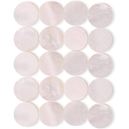 20 Stuks Fretboard 6mm Inlegstippen Markeringen voor Gitaar Ukulele Bas Mandoline Banjo Decor white