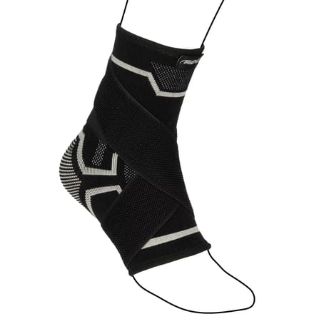 Avento Enkel Compressie Bandage - Zwart/Zilvergrijs - Maat S/M