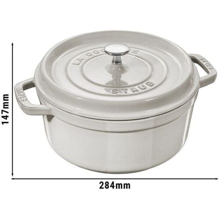 STAUB LA COCOTTE - Kookpot - Ø 220mm - Gietijzer - Witte truffel