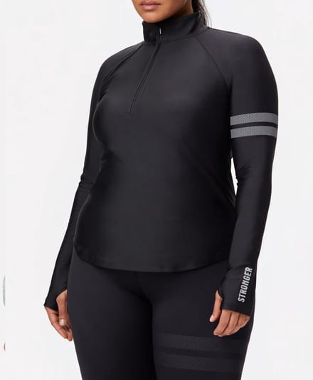 Stronger - Power Half Zip - Sportvest - Dames - Zwart - Maat XS