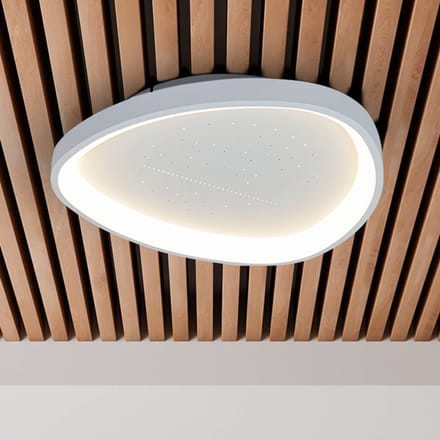 Näve LED plafondlamp Argesa Ø 60,5 cm, wit, CCT, afstandsbediening