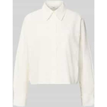 boxy fit overhemdblouse van puur katoen