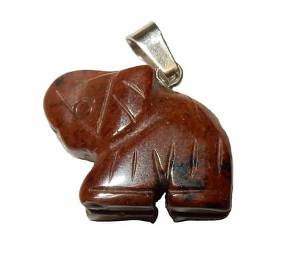 Olifant Hanger Mahonie Obsidiaan