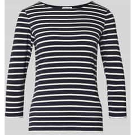 T-shirt met ronde hals en 3/4-mouw