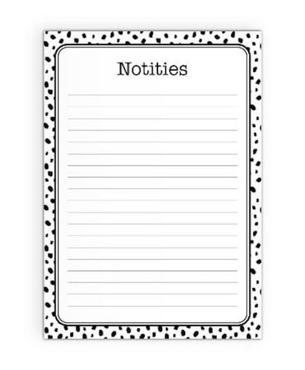 A5 Notitieblok - Dots wit/zwart