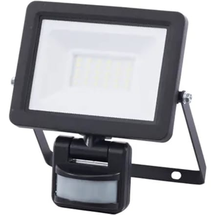 Sencys Breedstraler - Zwart - 20w - 1900lm - Ip65 - Met Bewegingssensor