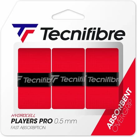 Tecnifibre Players Pro (3 stuks) - Rood - 0.5 mm - overgrips