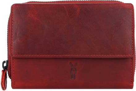 Jack Kinsky Risör Portemonnee RFID-bescherming Leer 14 cm - Jongens - Horizontaal - rot