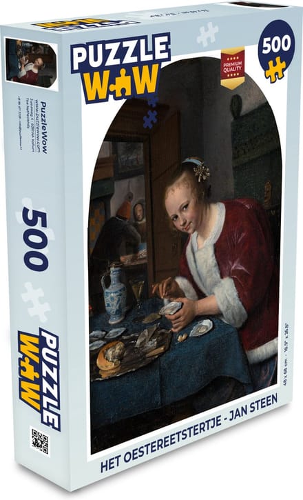 Puzzel Het oestereetstertje - Jan Steen - Legpuzzel - Puzzel 500 stukjes