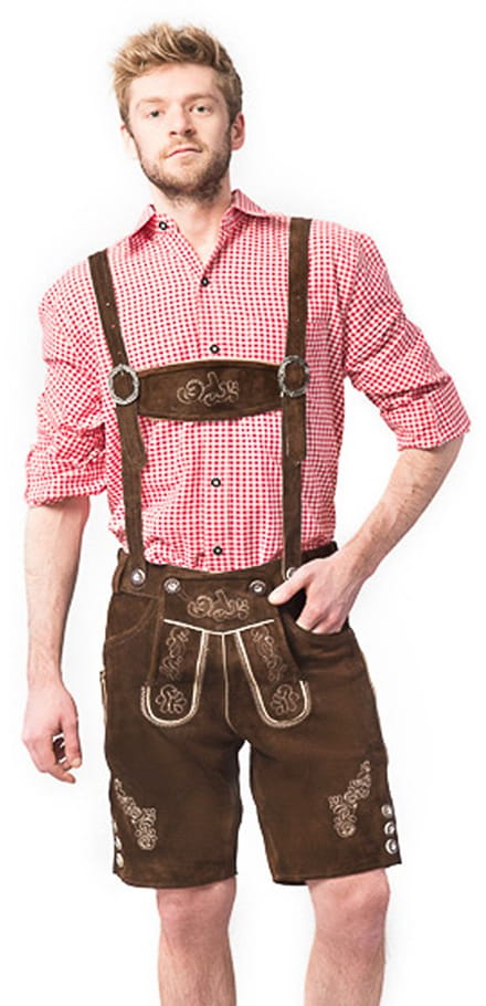 Lederhose Ralf Short Darkbrown - XL/54