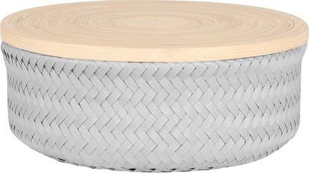 Handed By Wonder M - Opbergmand rond met deksel - lichtgrijs