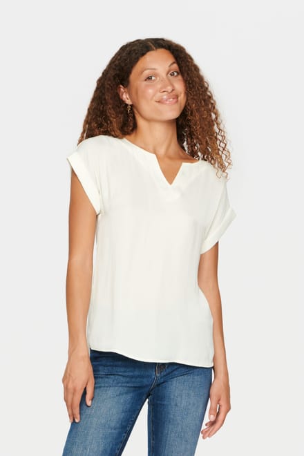 Saint Tropez BrianaSZ SS Top Dames Top - Maat L