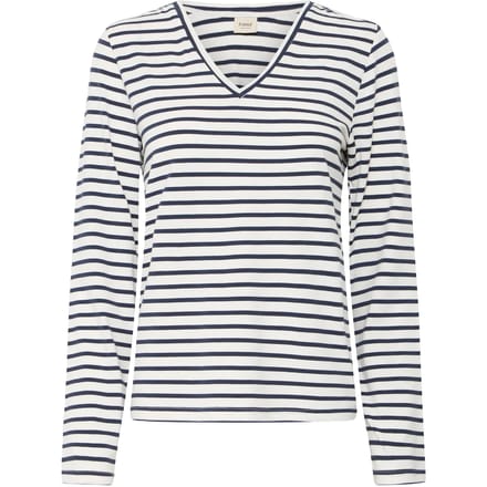 Dames T-shirt met V-hals en lange mouwen fransa Frclea