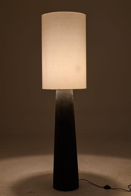 J-Line vloerlamp Ava - glas - zwart/wit - large
