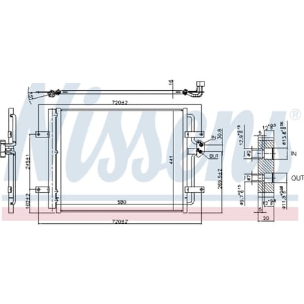 Condensator, airconditioning NISSENS 940584