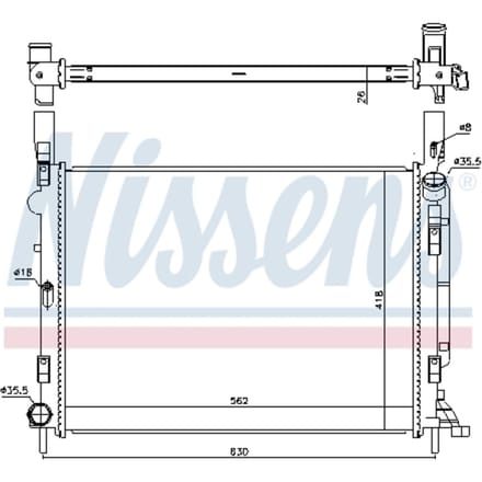 Radiator, motorkoeling NISSENS 637618