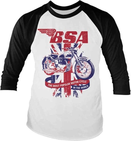 BSA Raglan top -S- Union Jack Wit/Zwart