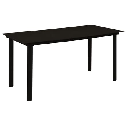 vidaXL - Tuintafel - 150x80x74 - cm - staal - en - glas - zwart