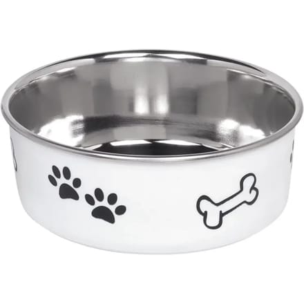 Nobby Hond Rvs Bak Fusion M Wit Antislip 16 cm ca. 940 ml