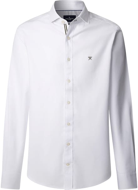 Hackett Flannel Tape Overhemd Met Lange Mouwen Wit S Man