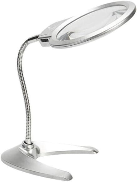 Vergrootglas Bureau - Vergrootglas met Lamp - Hobby Ambacht - 10x en 20x Vergroting - LED Verlichting - Wit