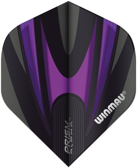 Winmau Prism Alpha Purple & Black - Dart Flights
