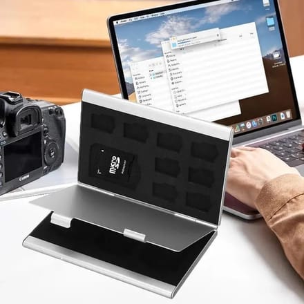 Aluminium Micro SD Kaarthouder I Micro SD Tasje I Micro SD Card Case I Geheugenkaart Houder I 24 x Micro SD