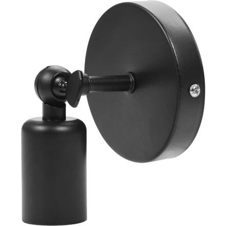 Applique murale de style rétro pour bar, café, couloir, support de lampe avec douille E27(Noir) noir